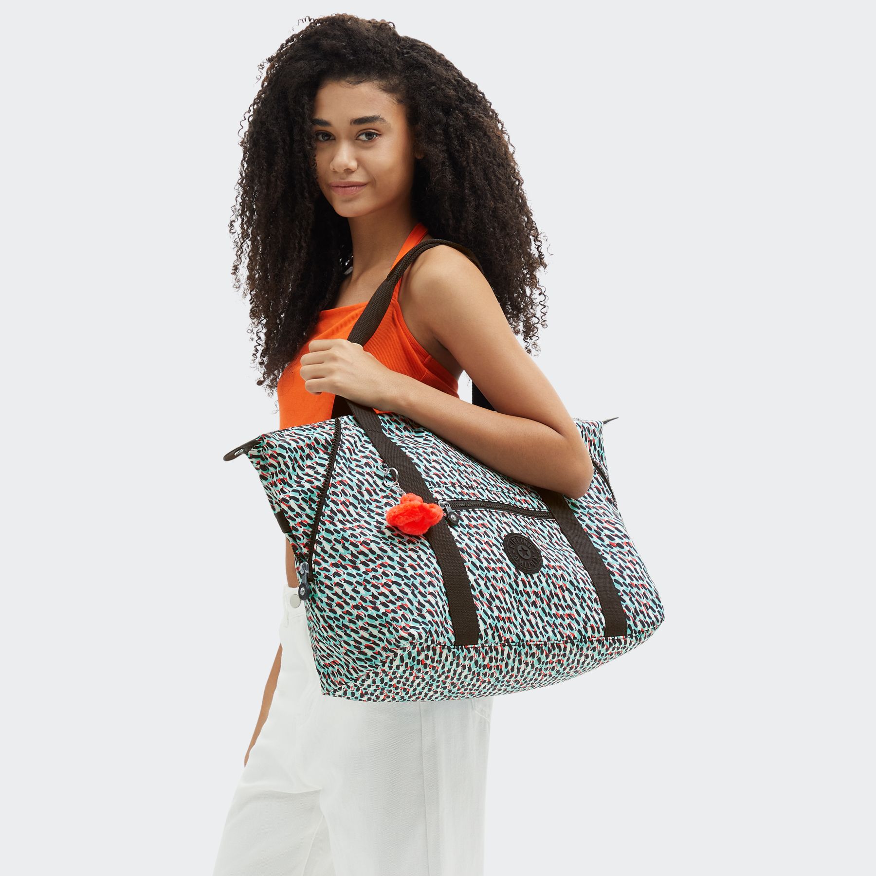 ART M Sac fourre-tout multi-usage taille moyenne avec manchon pour valise - Abstract Print