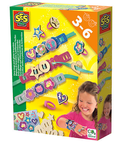 SES Creative Kreatives Spielset - Glitzer-Armbänder und Ringe