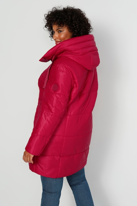 Steppjacke, Kapuze, 2-Wege-Zipper, Langarm