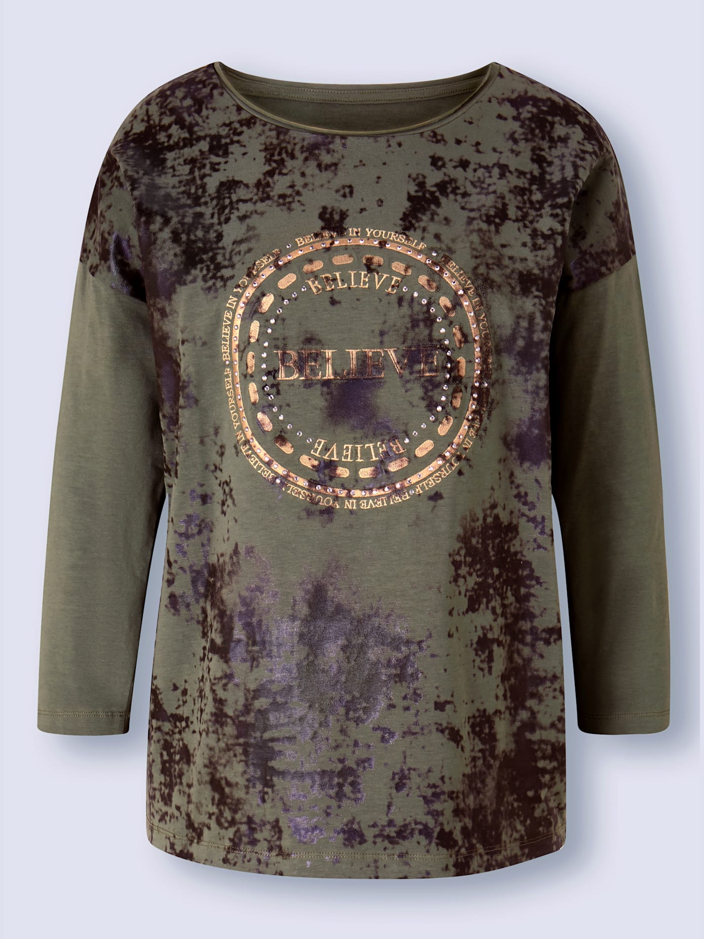 T-shirt imprimé feuille brillant