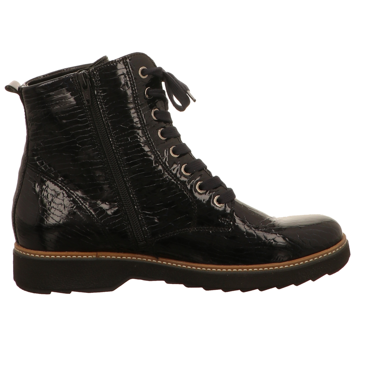 Waldläufer Knöchelschuh blau schwarz