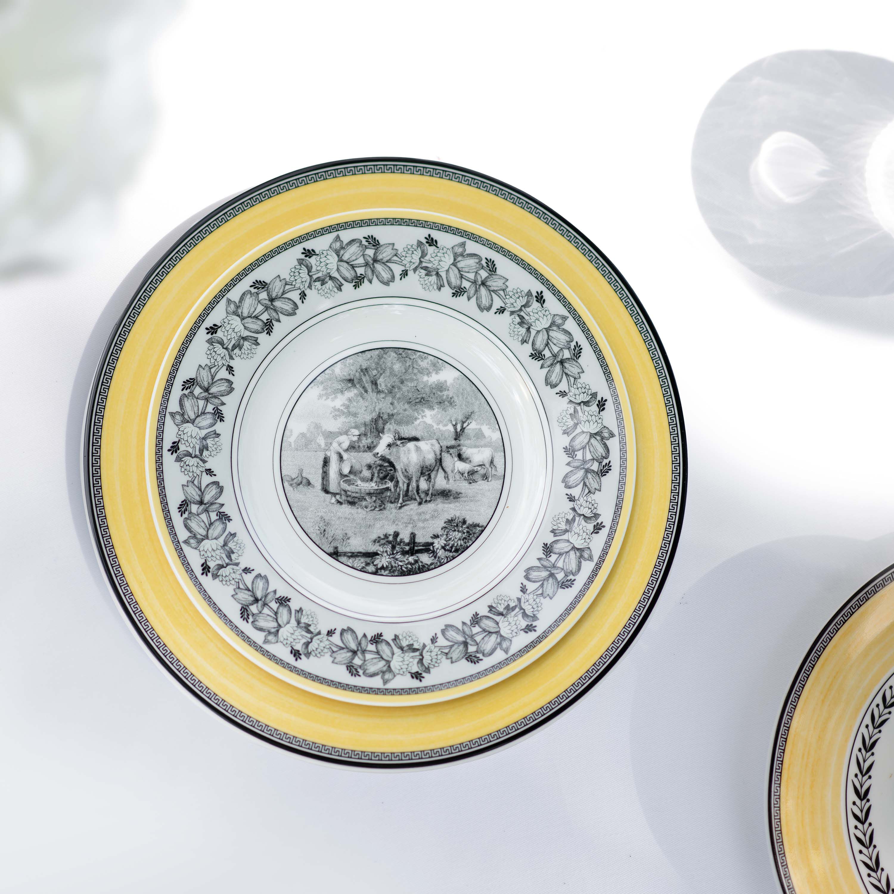Audun Appetizer and dessert plate Multi-colored, 8.6'', Premium Porcelain