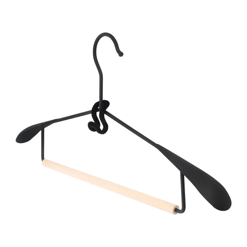 QUVIO Kledinghanger organizer - Set van 10 - Zwart