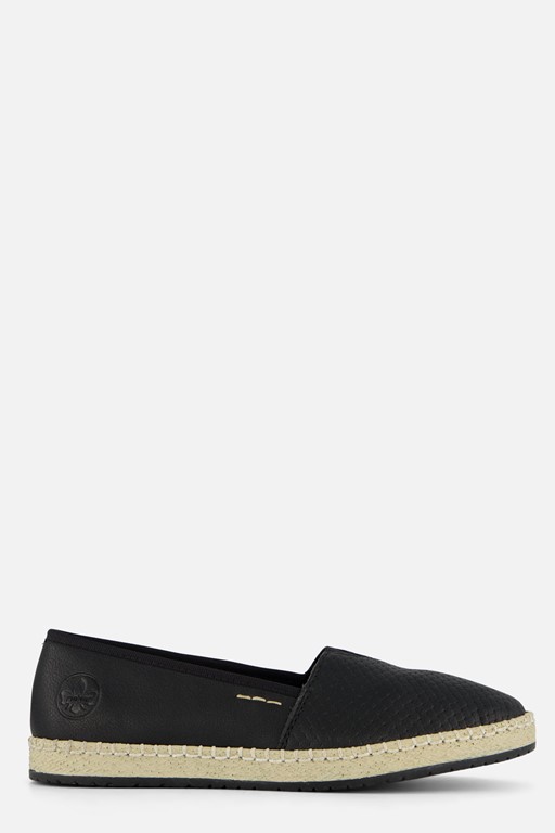Rieker Instappers zwart Nubuck