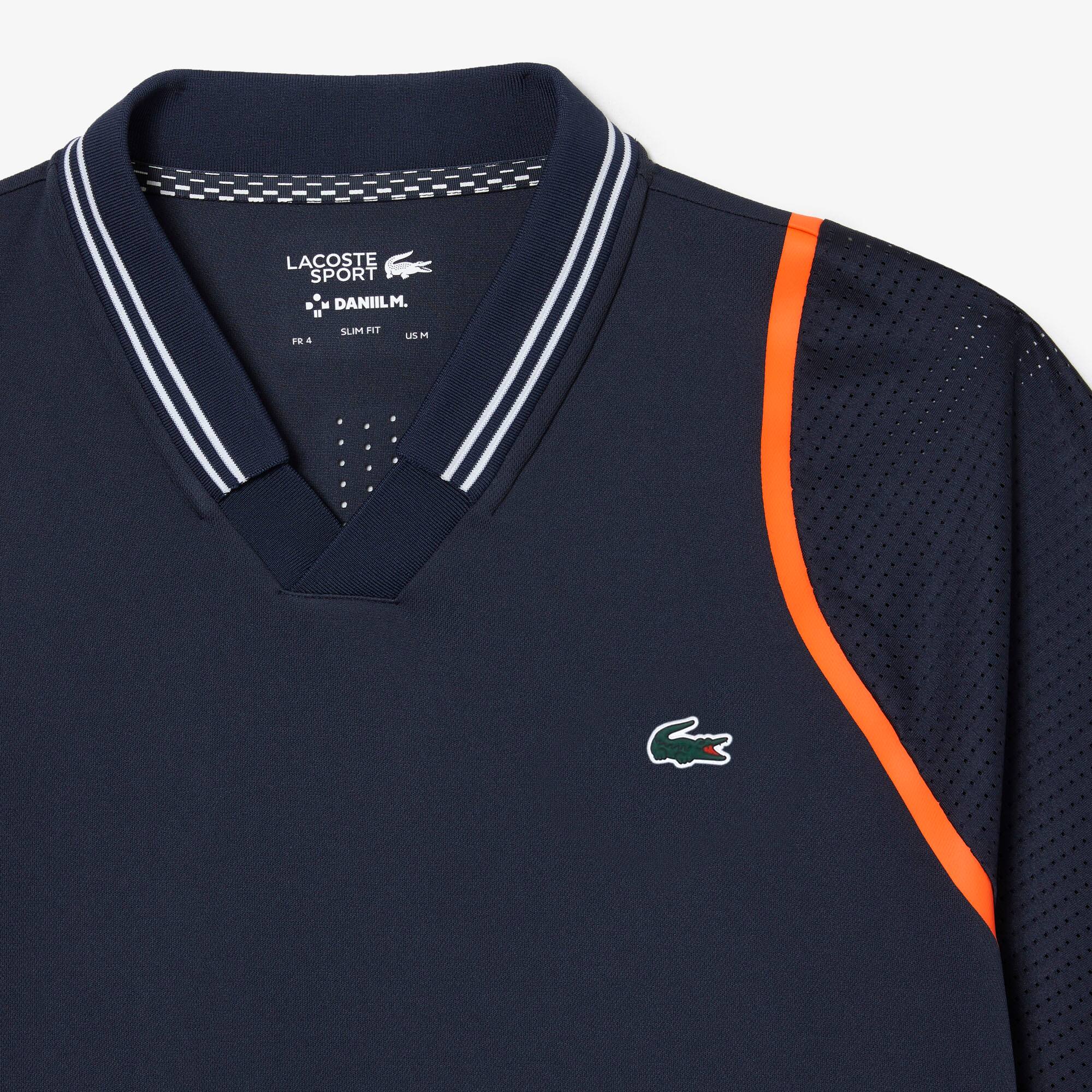 Polo homme Lacoste Tennis x Daniil Medvedev Manches Courtes - Bleu - Lacoste - Homme