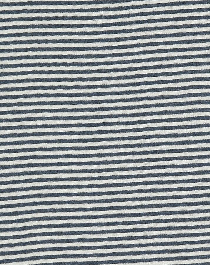Kurzarm-Body AYLIN gestreift in indigo melange