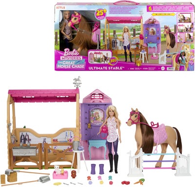 Barbie Ultimate Stall med Dukke & Hest