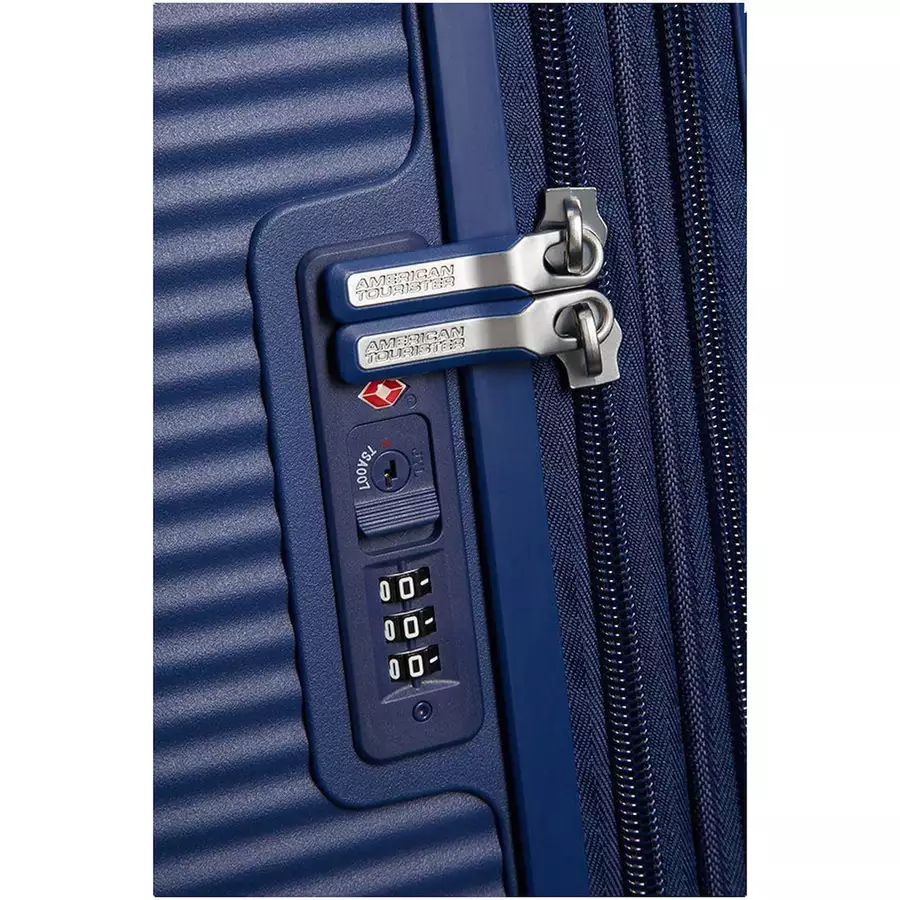 American Tourister Soundbox - 4-Rollen-Kabinentrolley S 55 cm erw. midnight navy