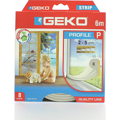 GEKO EPDM P tætningsliste 6 meter