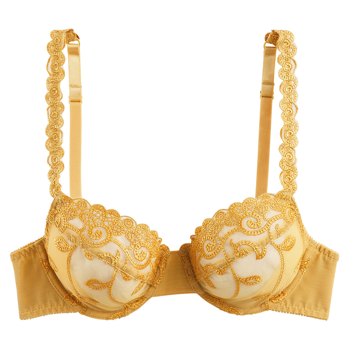 ANNE WEYBURN<br>Sutiã em tule bordado Lyssa em close-up