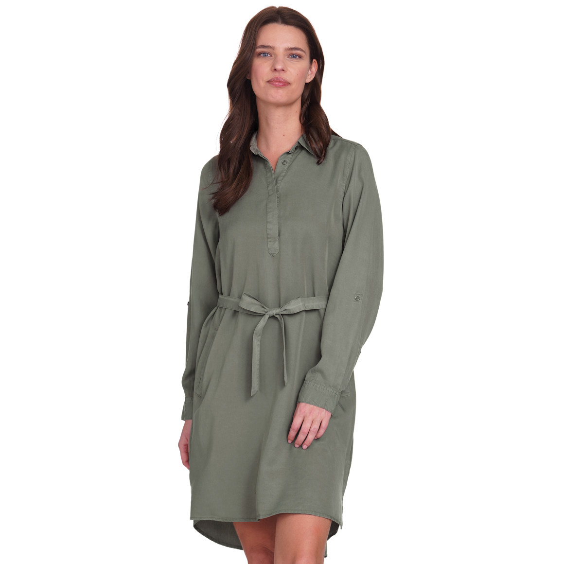 Gina Benotti Damen Kleid mit Bindeband salbei