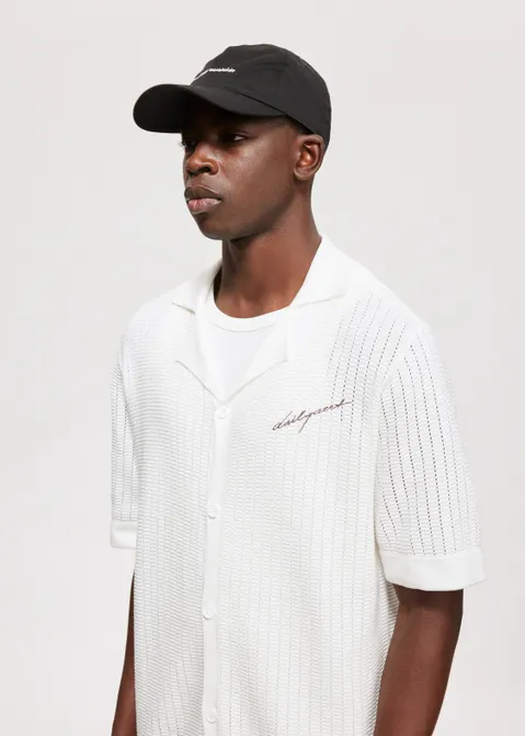Gebreid vest met kraag off-white (WIT.O)