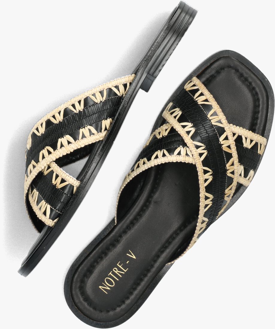 NOTRE-V zwarte notre-v slippers 23172