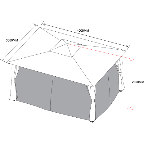 Linea pavillon deluxe 4x3 meter