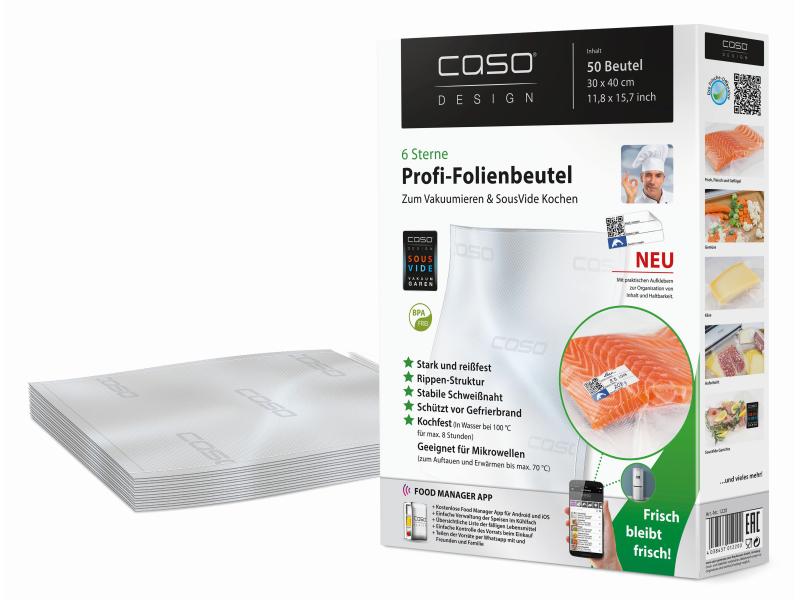 Caso Vakuumierbeutel 50 Stück Profi-Folienbeutel zu Caso-Geräte