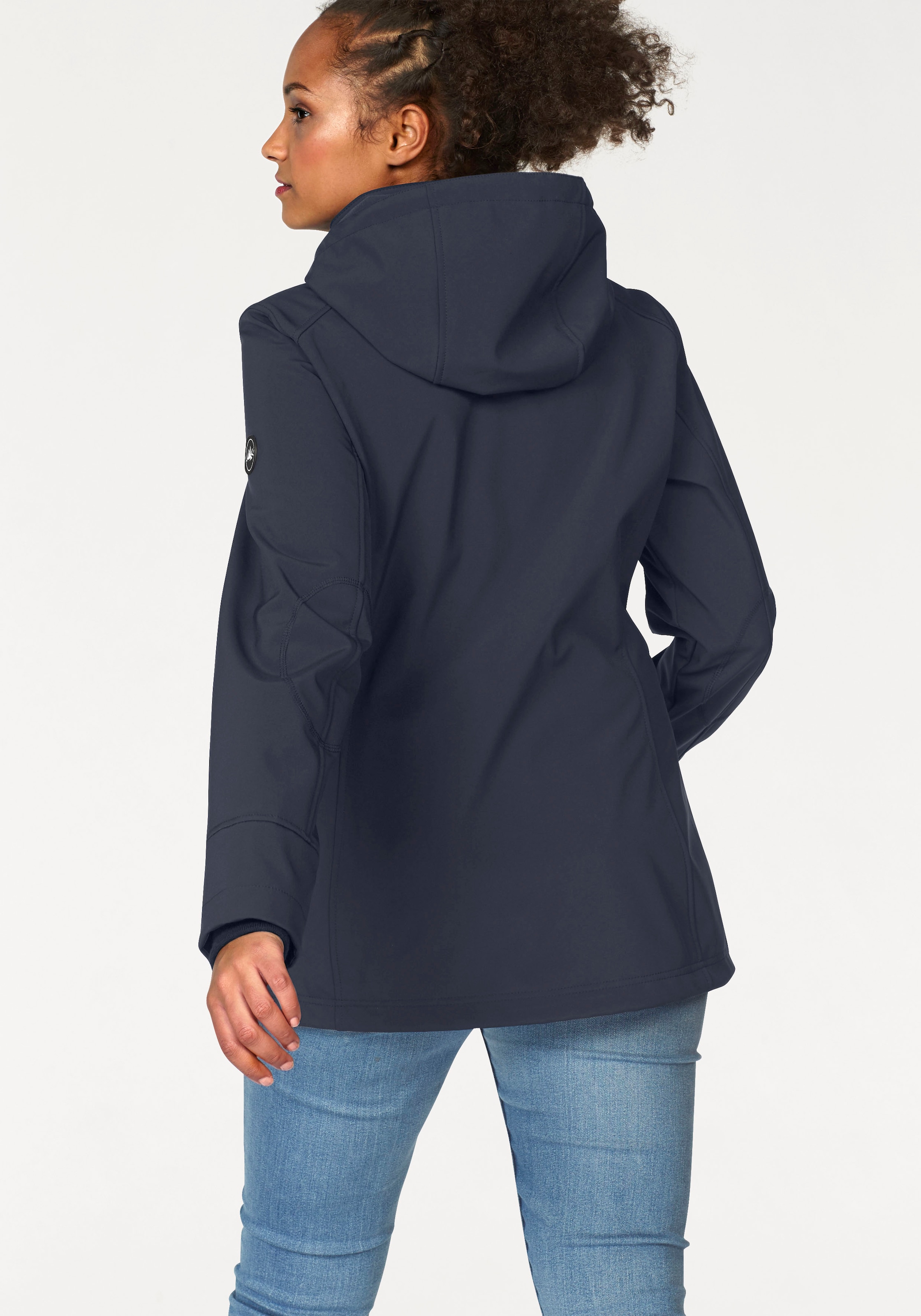 Polarino Softshelljacke mit Kapuze für Übergangszeiten,  atmungsaktiv,  winddicht,  wasserabweisend