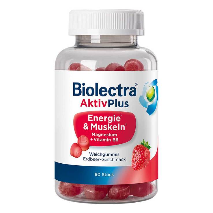 Biolectra Aktivplus Energie & Muskeln Gummis Erdb., 60 St