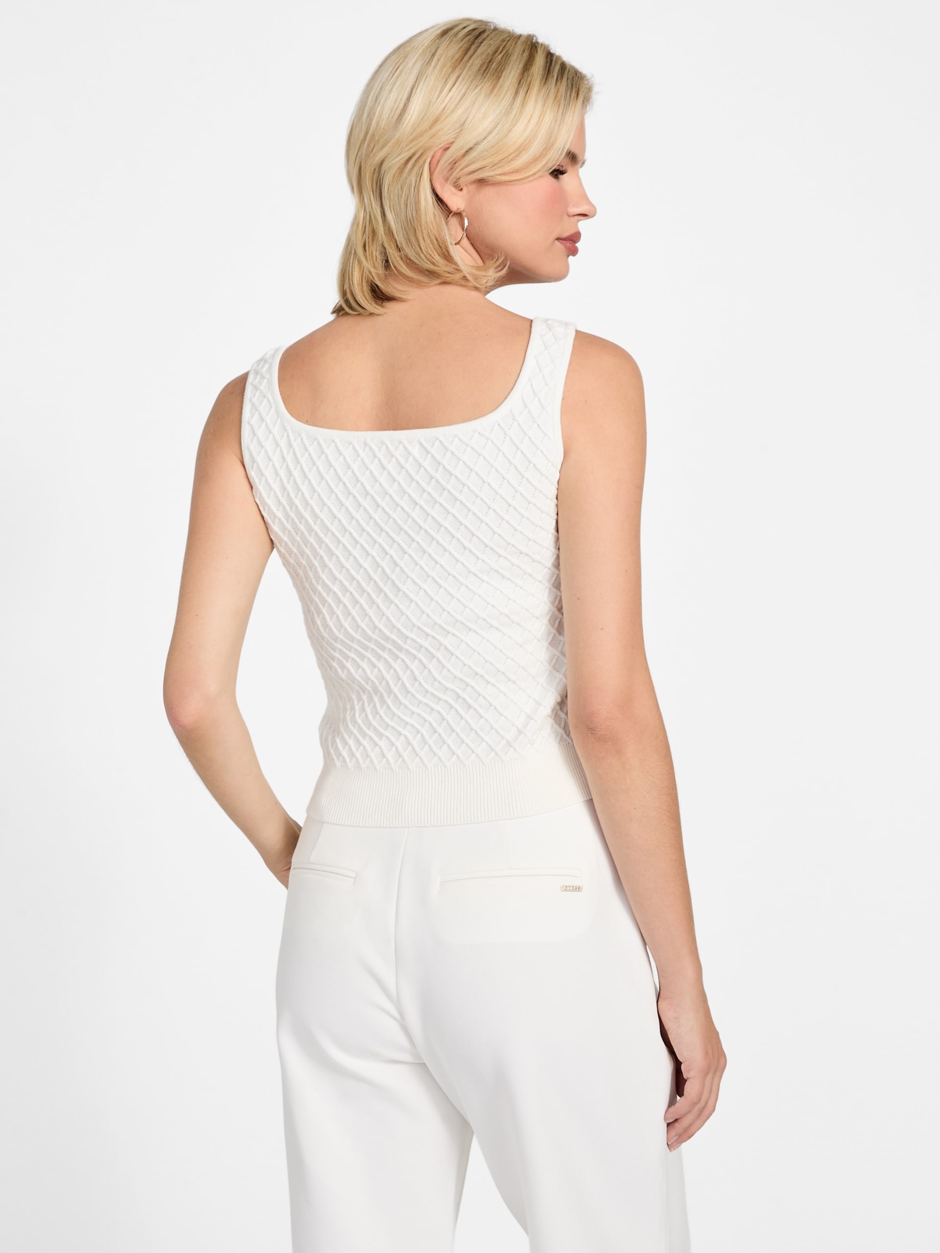 blusa de malha texturizada