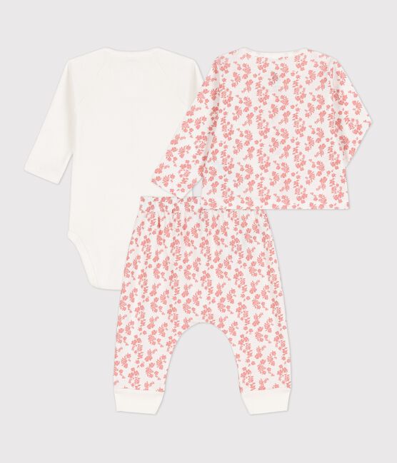 Ensemble 3 pièces bébé imprimé Hawaï en coton bio