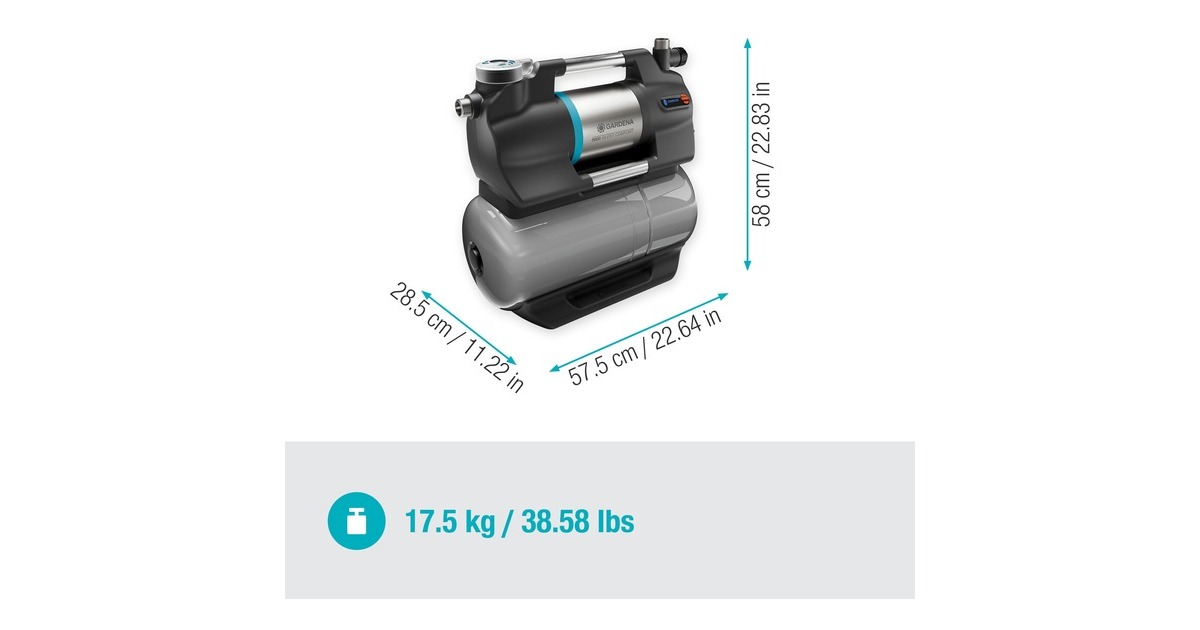 GARDENAHydrofoorpomp 5600 SilentComfort  (Grijs/roestvrij staal, Bluetooth)