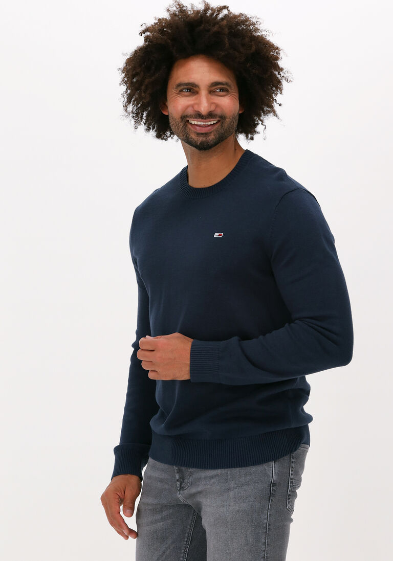TOMMY JEANS donkerblauwe tommy jeans trui tjm essential light sweater
