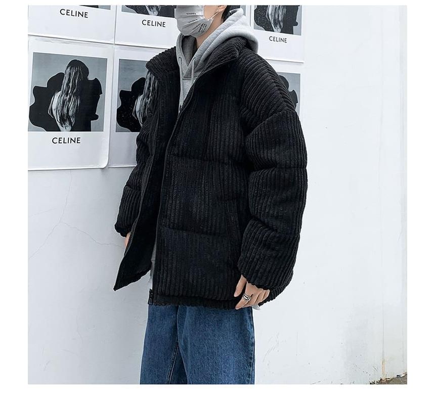 WidoWilder - Effen corduroy pufferjack met rits