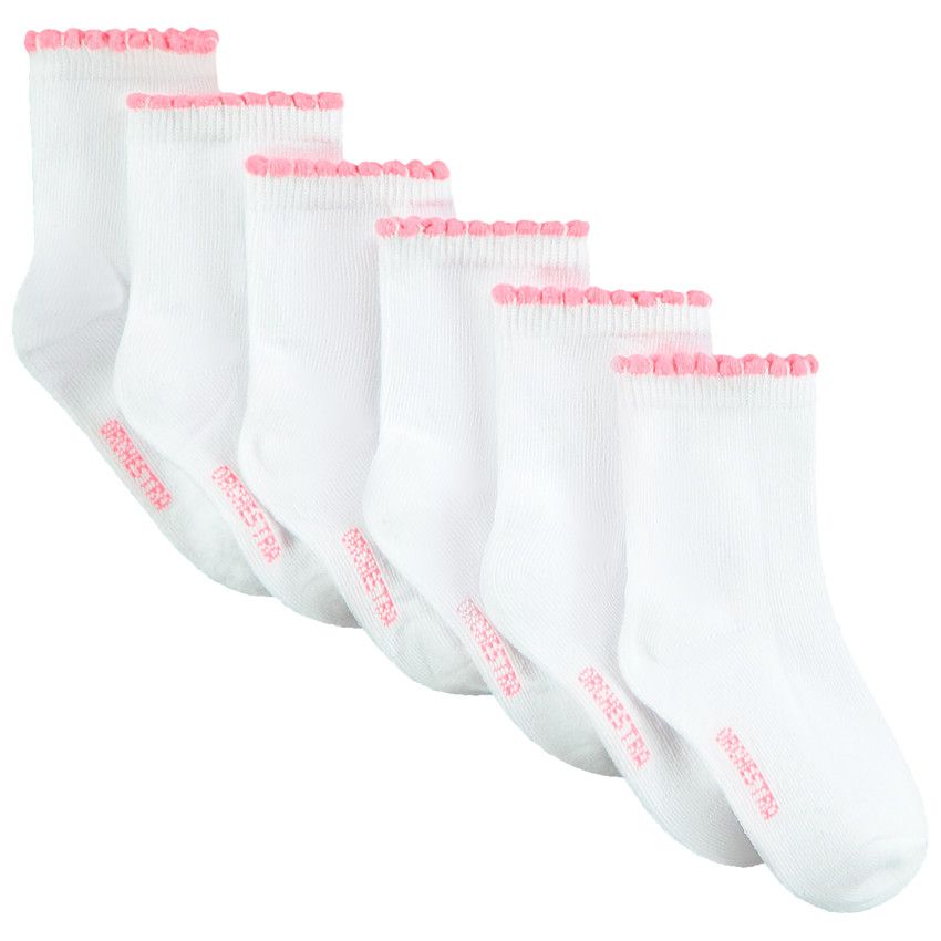 Lot de 6 paires de chaussettes unies - Blanc