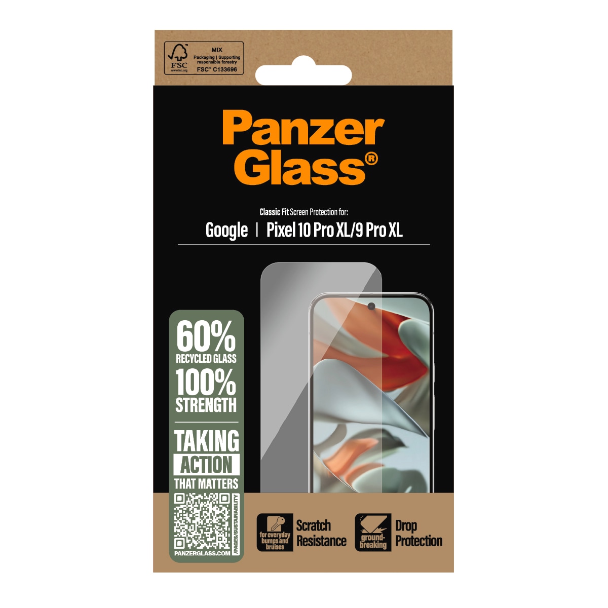 CARE by PanzerGlass Displayschutzglas »Classic Fit Screen Protector« für Google Pixel 9 Pro XL;Google Pixel 10 Pro XL Displayschutzfolie, Schutzfolie, Bildschirmschutz, kratz- & stossfest