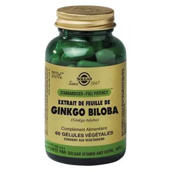 Solgar SFP Ginkgo Biloba 60 cápsulas vegetais