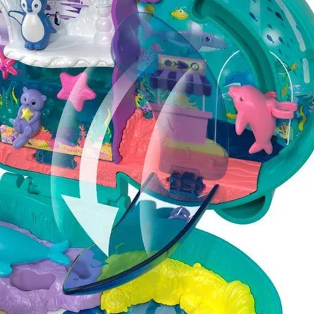 Polly Pocket Aquarium Schatuller, Spiel-Set inkl. 2 Figuren & Zubehör