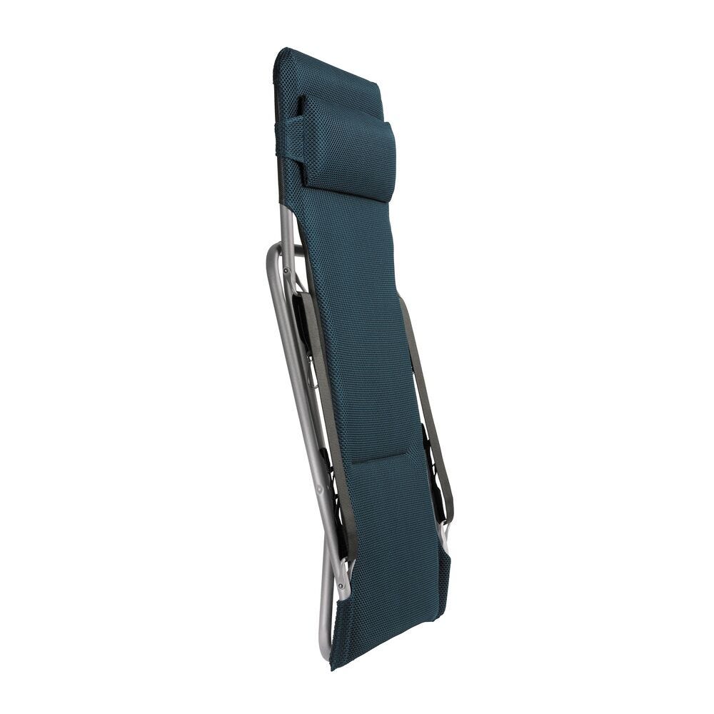 Set Liegestuhl und Fußauflage Transabed BeComfort® Bleu Encre