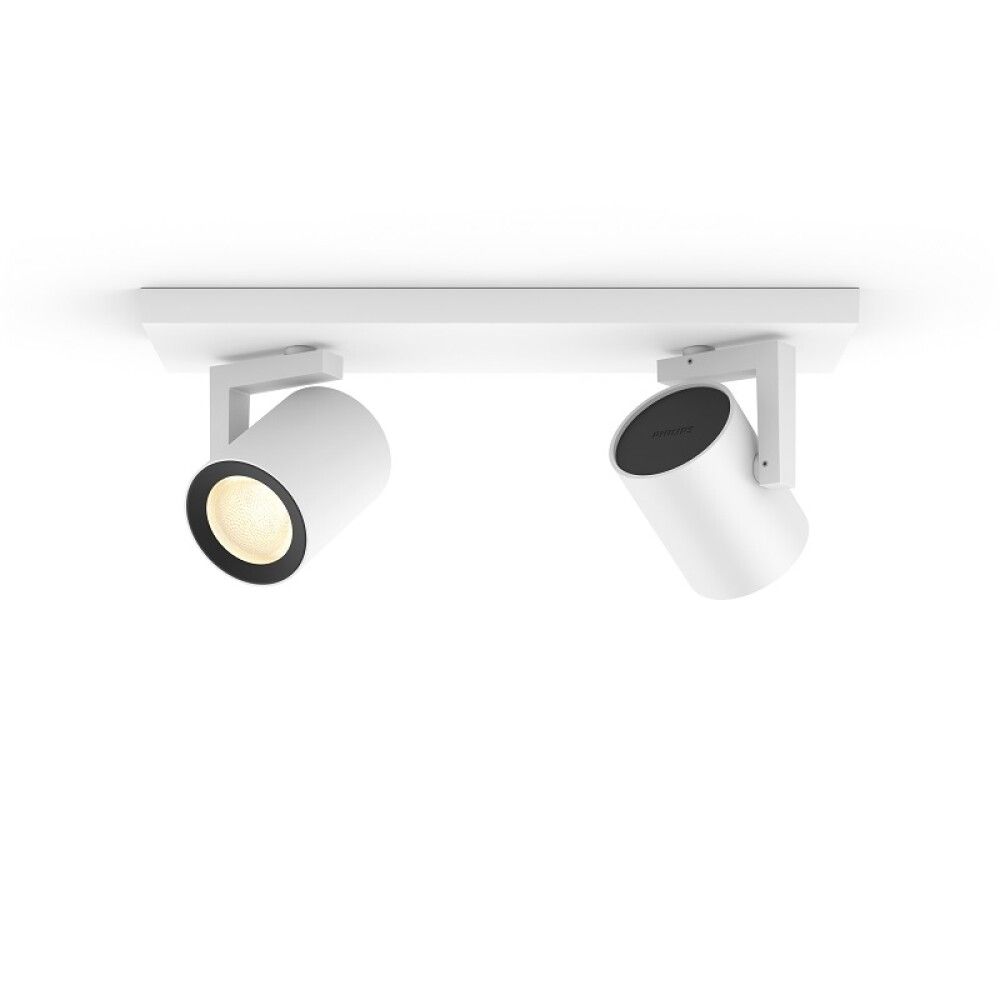 SPOTLAMPE PHILIPS HUE ARGENTA 2XGU10 5,7W HVIT