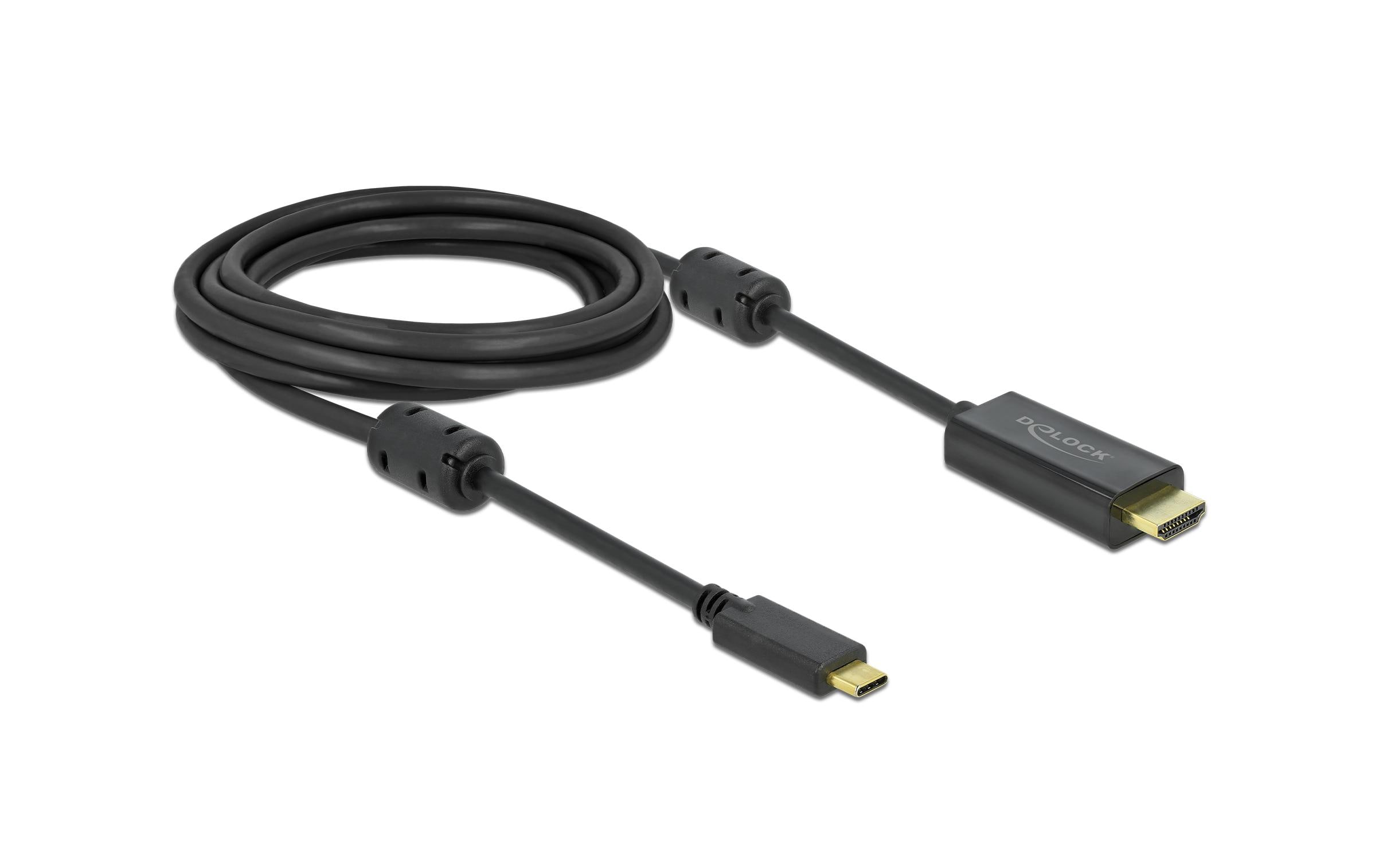 Kabel USB-C – HDMI , 4K/60Hz, aktiv, 3 mDelock Aktives USB Type-C zu HDMI Kabel (DP Alt Mode) 4K 60 Hz 3 m