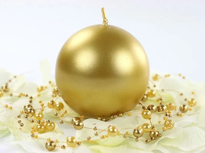 Bolkaarsen Goud Metallic 8cm 6st