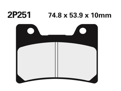 Plaquettes de freins Nissin route /Off-Road métal fritté - 2P-251ST