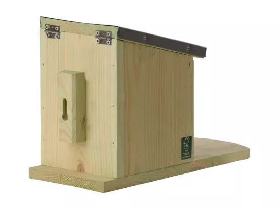 Mangeoire ecureuil en bois et zinc