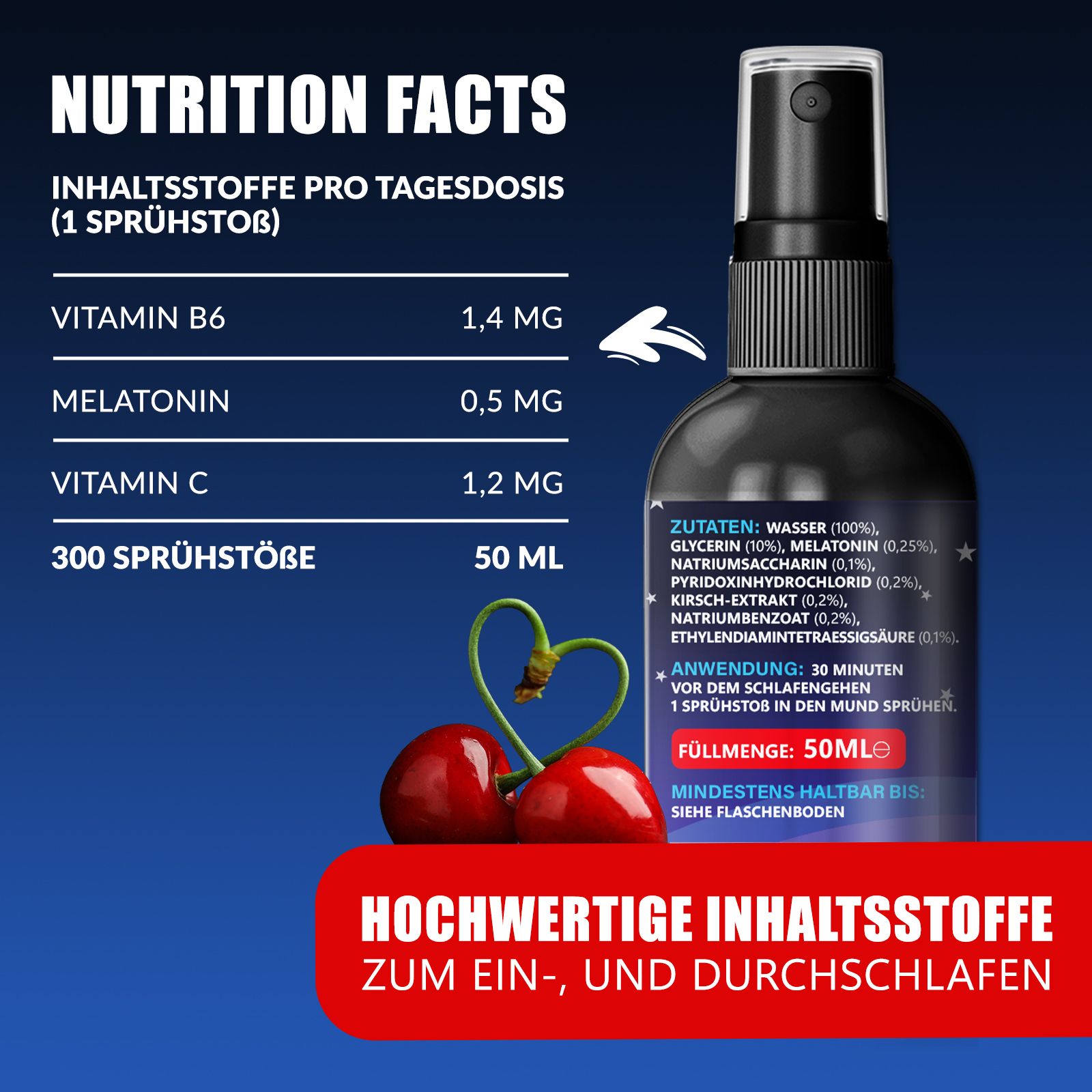 Saint Nutrition® | Melatonin Einschlaf-Spray | Einschlafhilfe