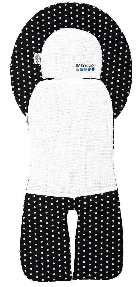 Odenwälder BabyNest Odenwälder 10159-1993 Babycool- Autositzauflage Tupfen schwarz