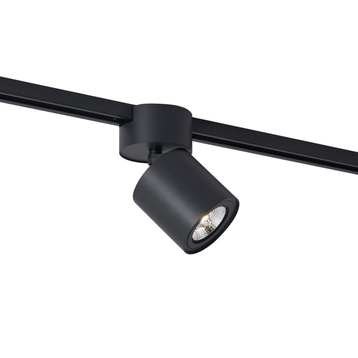 Moderne spot zwart voor railsysteem 1-fase GU10 70mm - Iconic Roto