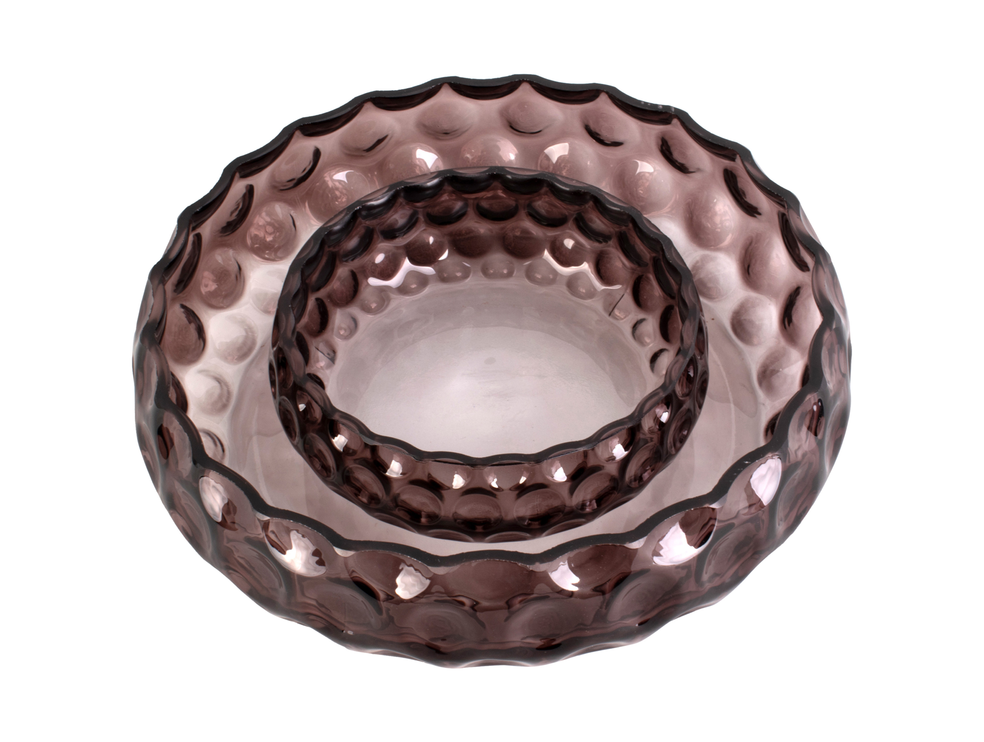 Bowl Speckles glass large chocolate brown
