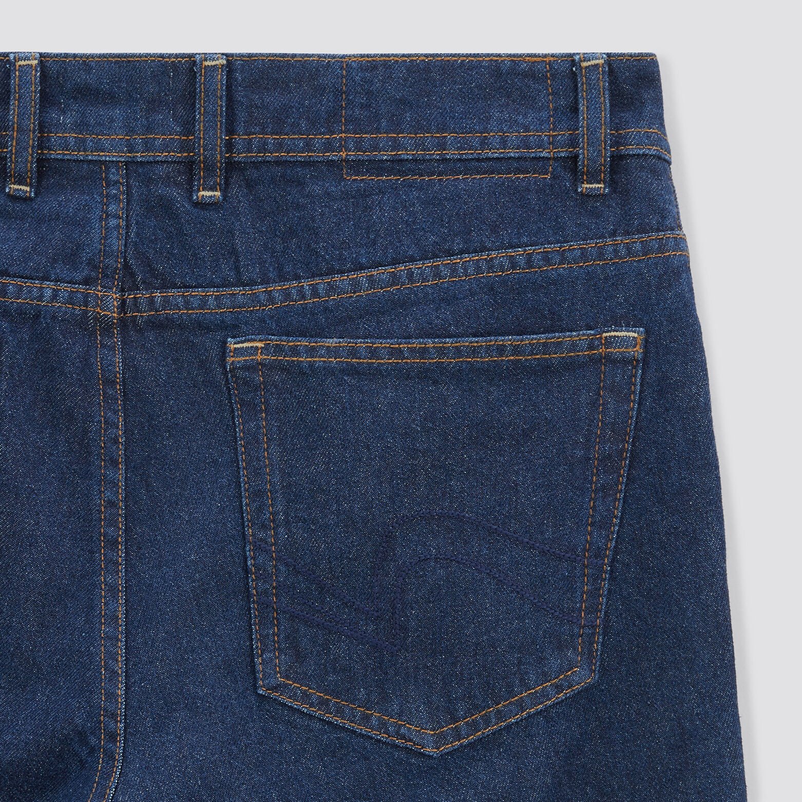 Jean straight authentique brut Bleu moyen