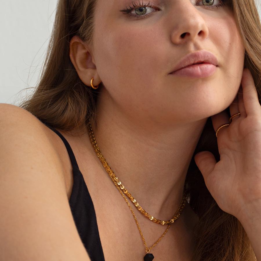 Timi Of Sweden Isolde Black Agate Necklace