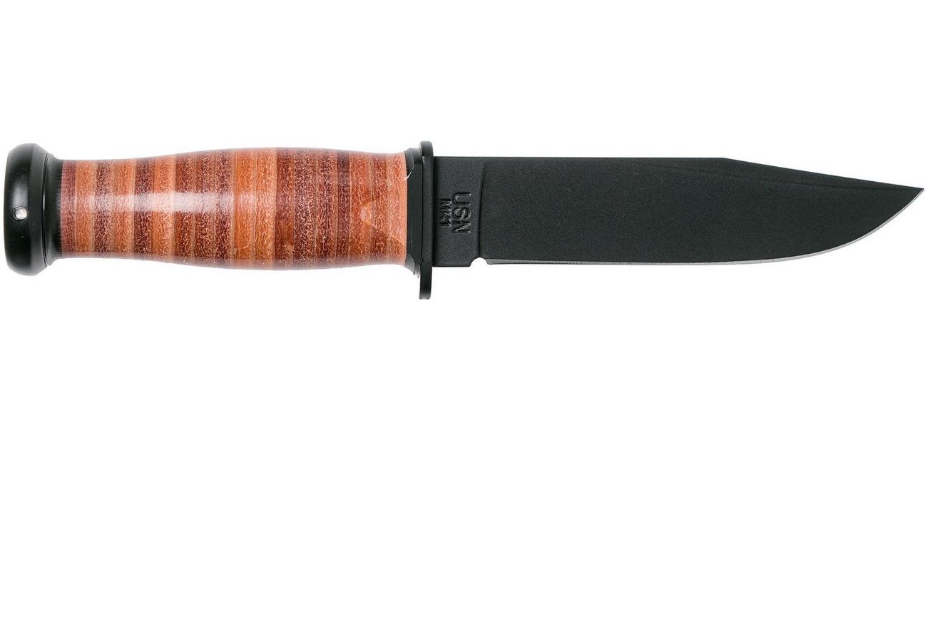 KA-BAR Mark I USN 2225 Leather vaststaand mes