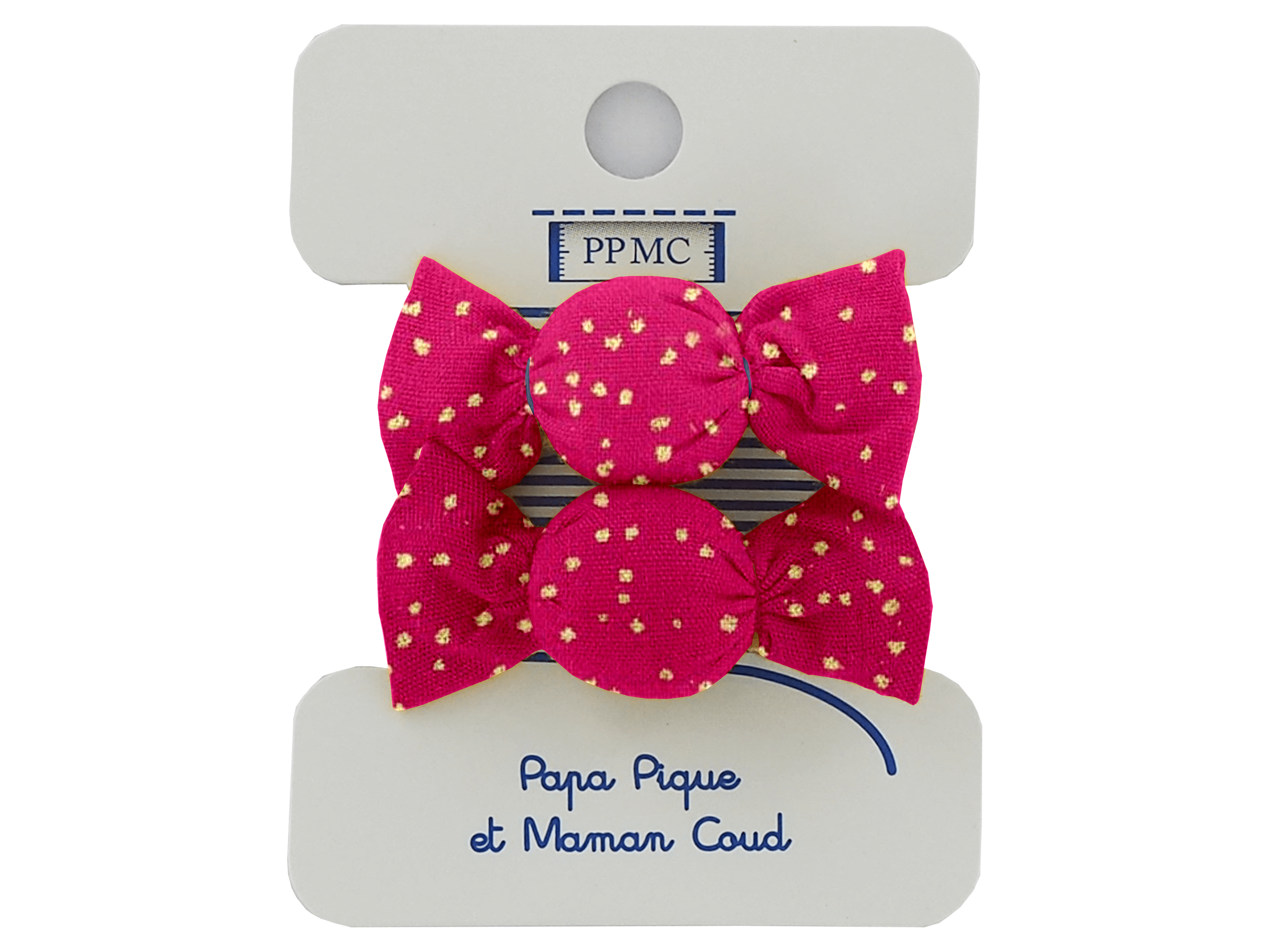 Elastiques Mousse Mini Bonbons Fuchsia Pailleté