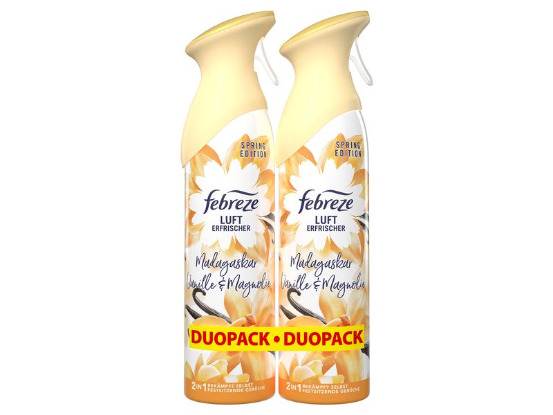 Febreze Lufterfrischer Spray Vanille 2 x 185 ml Praktische Spraydose für angenehmen Raumduft