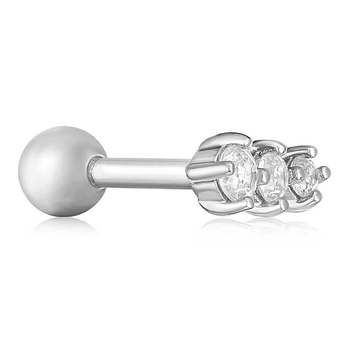 Boucle d'oreille individuelle Ania Haie Sparkle Crawler argentée