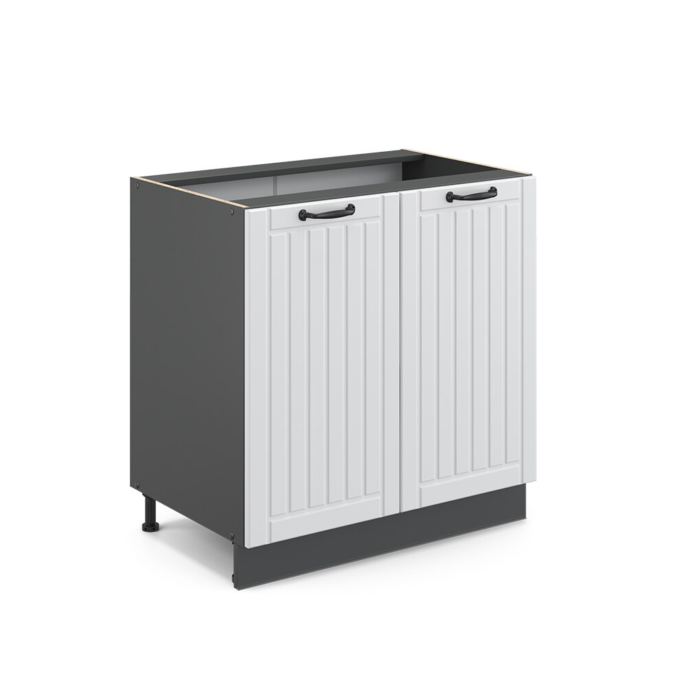 Vicco Unterschrank 80 cm FAME Line Küchenschrank Küchenzeile Landhaus Weiß Anthrazit