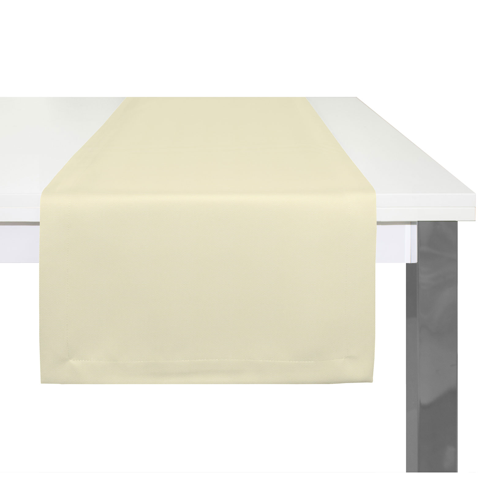 Tischläufer mit Kuvertsaum WIRTHNATUR - beige - 150x40 cm