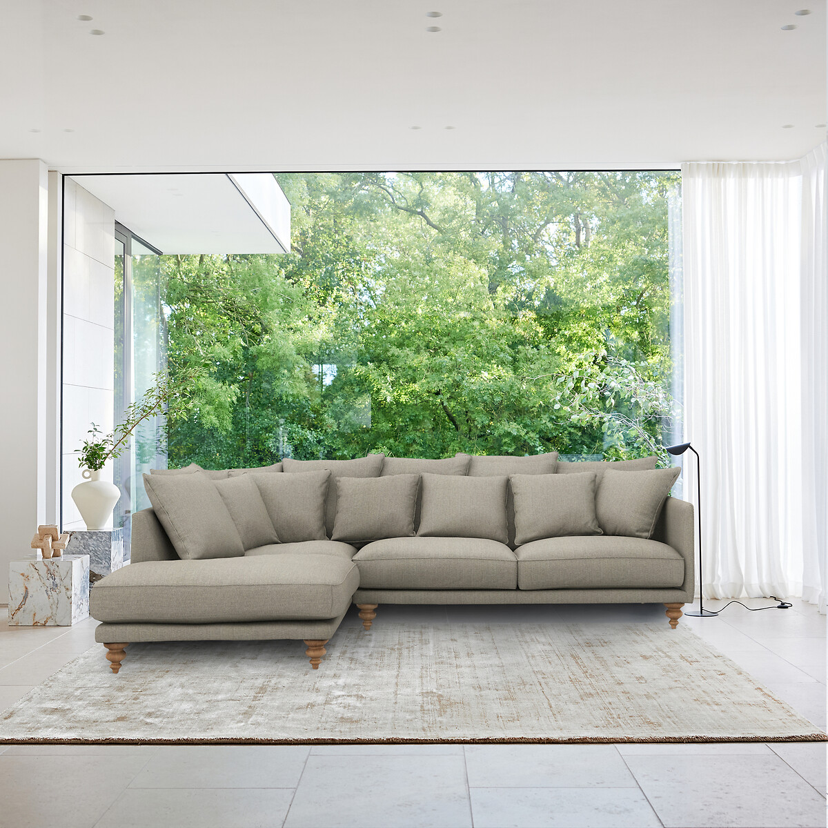 AM.PM<br>Sofá de canto em tweed, Lazare