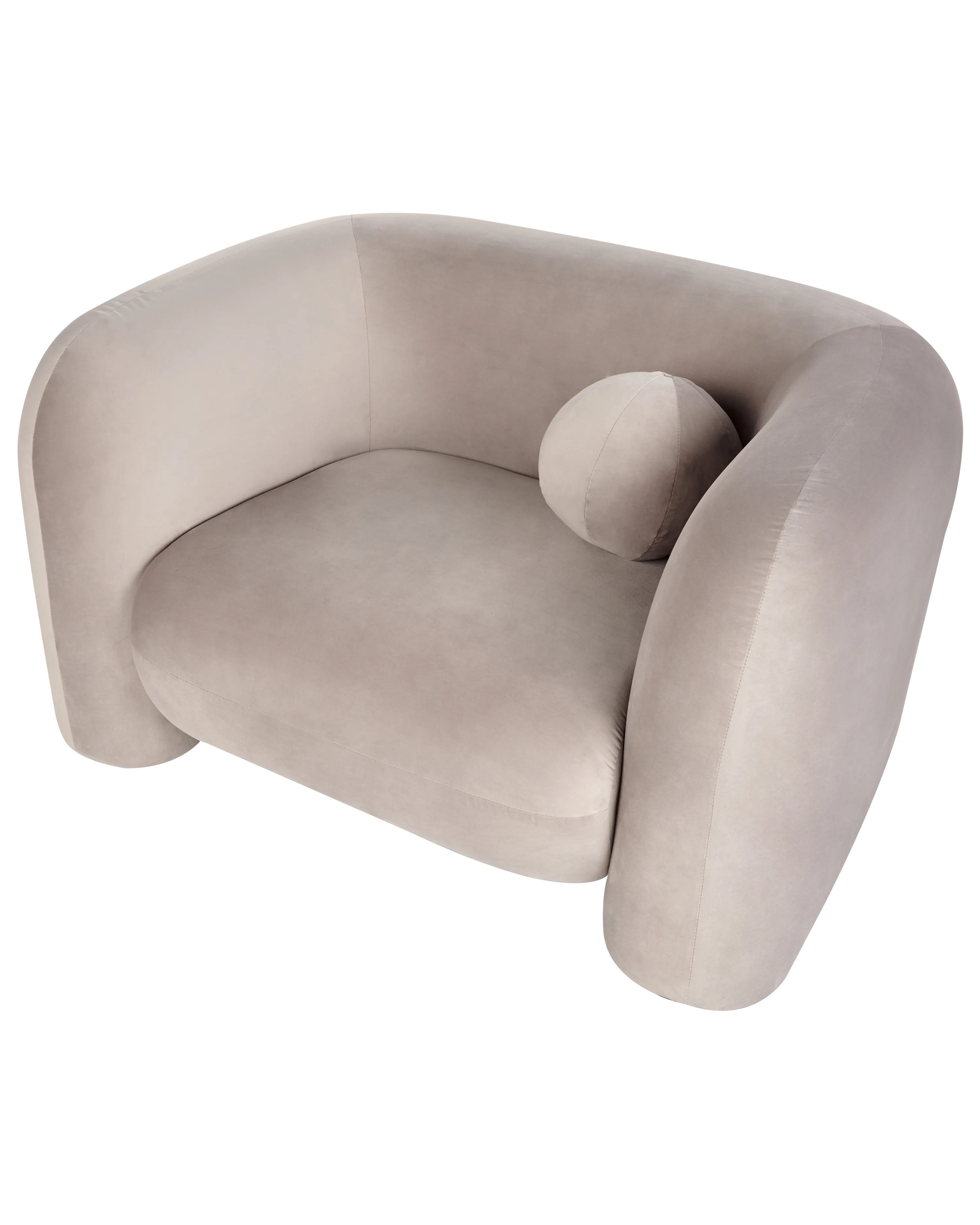 Fauteuil LEIREN Fluweel Taupe